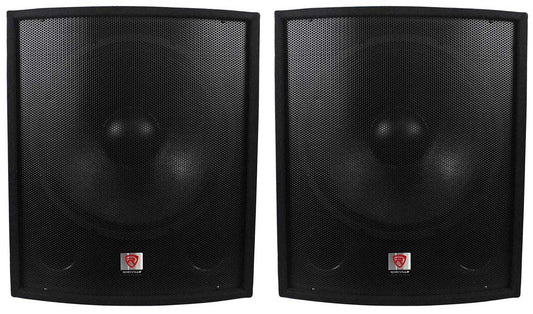 (2) New Rockville SBG1188 18 2000 Watt Passive Pro DJ Subwoofers Subs